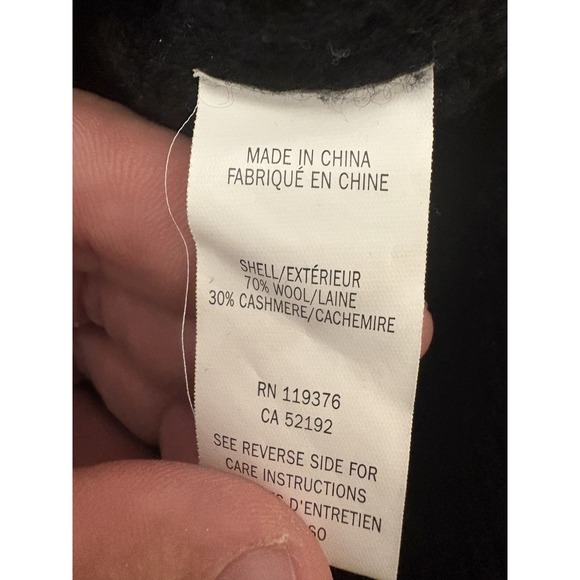 Helmet Lang Women's Medium Ribbed Wool Cashmere Side Slit Tunic Sweater - Picture 4 of 7